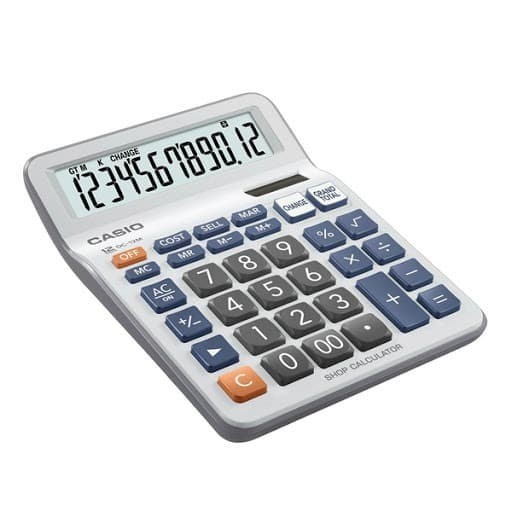 

Kalkulator Casio Dc 12M Orinal - 12 Dit - 2 Power - Angled Display