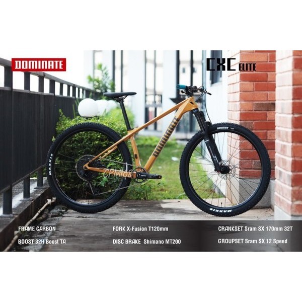 Sepeda Gunung Dominate Cxc Elite Carbon 12 Speed Sram Hydraulic Mtb 29 Inch