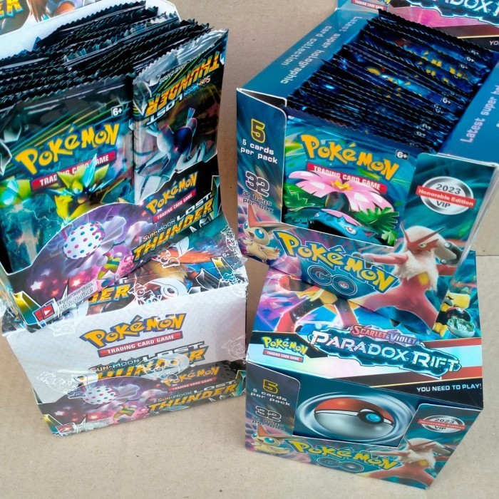 1 Box 32 Sachet Mainan Kartu Tcg New Pokemon Sun And Moon 32Pcs Pvc
