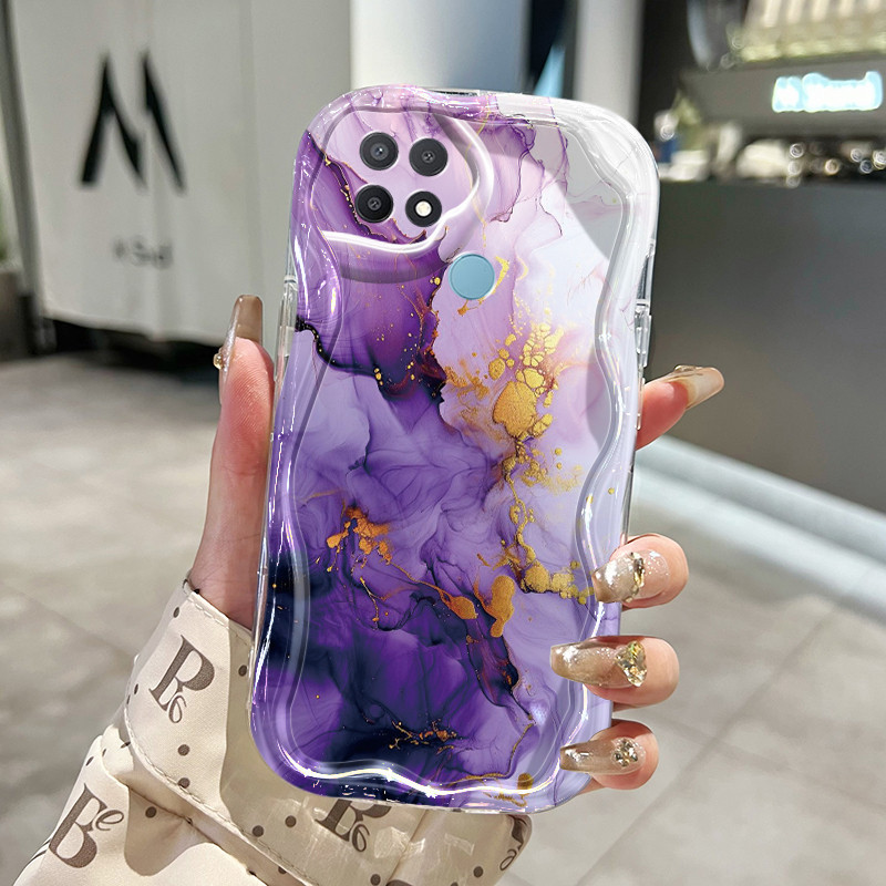 Casing Hp OPPO A15 A15s A35 Case Gilded pola Kesing baru Double SoftCase HP pelindung silikon sederh