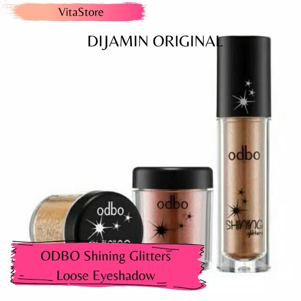 ORIGINAL ODBO Shining Glitters Loose Eyeshadow .OD285 Thailand . Metalic Liquid - Liquid Eyeshado.