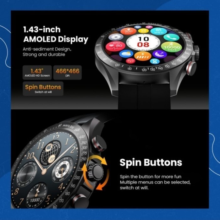 Produk Terbaru Haylou Ls18 Solar Pro Smartwatch Amoled Display