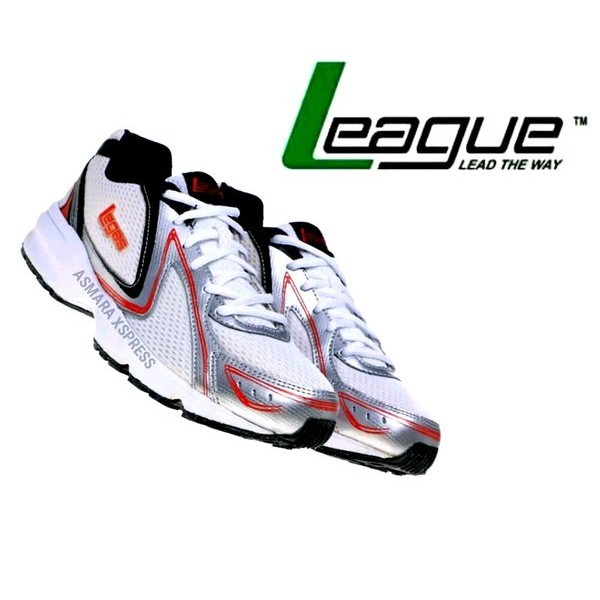 League Original Legas Twister LA M Sepatu Lari Pria - White Red Chinese Red