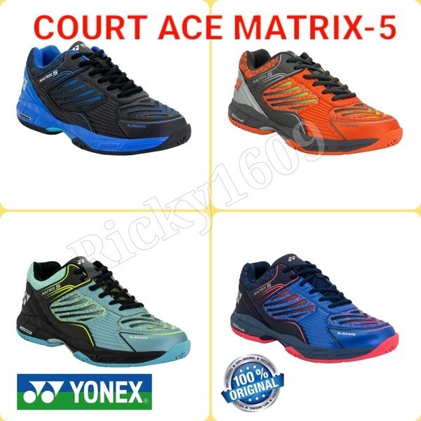 SEPATU BADMINTON YONEX COURT ACE MATRIX 5 - TRU CUSHION - TRU SHAPE - ORIGINAL YONEX MADE IN CHINA