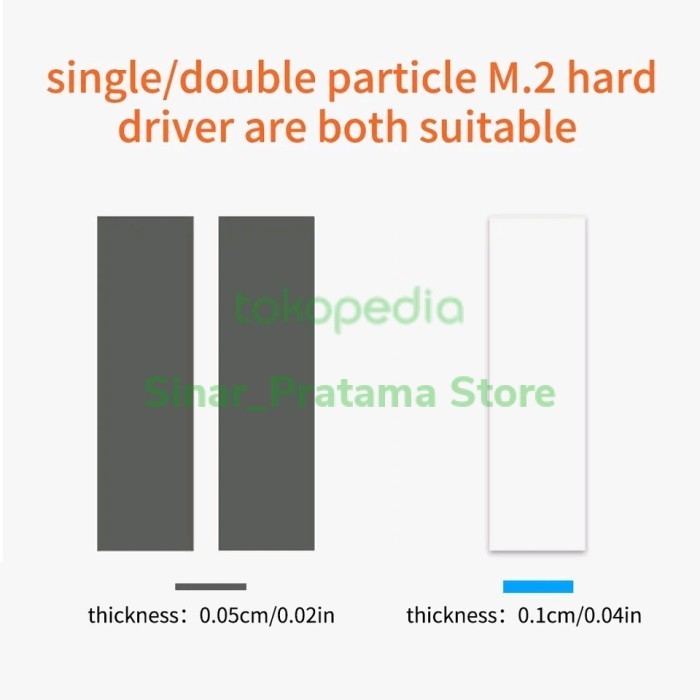 Heatsink M.2 Nvme Sata Aluminium Sanblasting Motherboard Laptop Pc