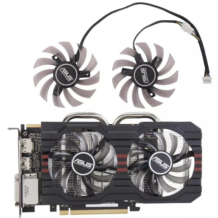 Fan Kipas Gtx 670 680 750Ti Gtx 970 1060 75Mm 4Pin