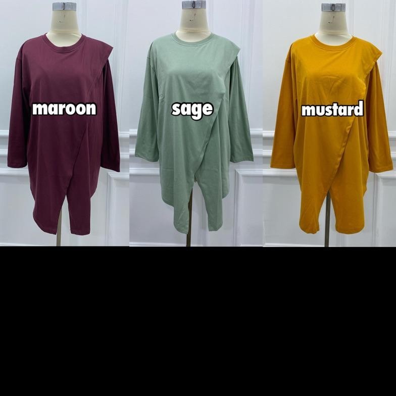 	 dfg-88 NADA TOP KAOS COMBED 30S OVERSIZED ASYMMETRICAL COMFY DAILY ATASAN Promo	