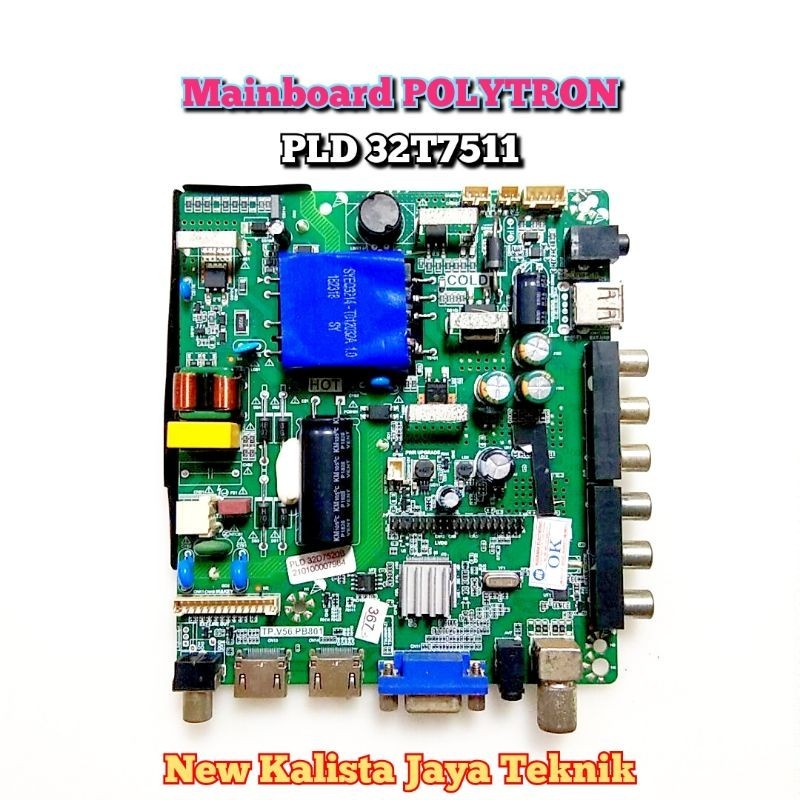 MAINBOARD TV POLYTRON PLD 32T7511 ORIGINAL TP.V56.PB801 MB POLYTRON 32T7511 MOTHERBOARD TV 32T7511B 