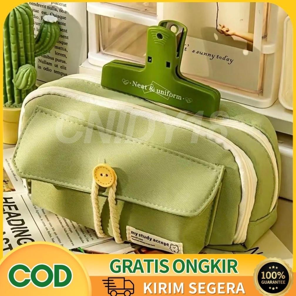 

TERMURAH Tas pena tali katun berkapasitas besar Dua Resleting Berpenampilan Tinggi Pencil Cases Large Capacity Pencil Bag fh-46