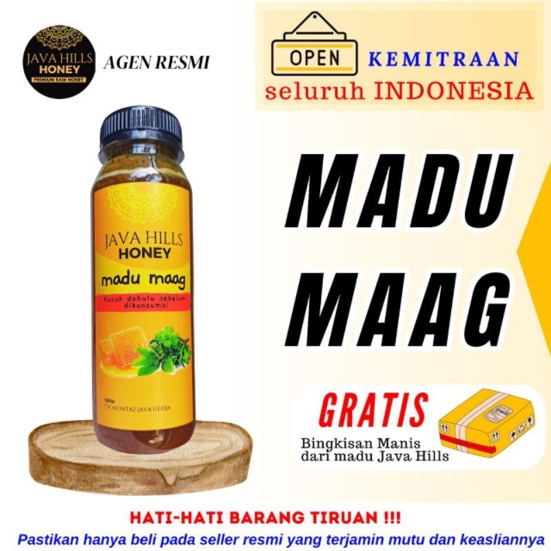 

[100% ASLI] madu maag by java hills honey | asam lambung anxiety gerd magh pencernaan kembung nyeri ulu hati perih | 320gr 650gr