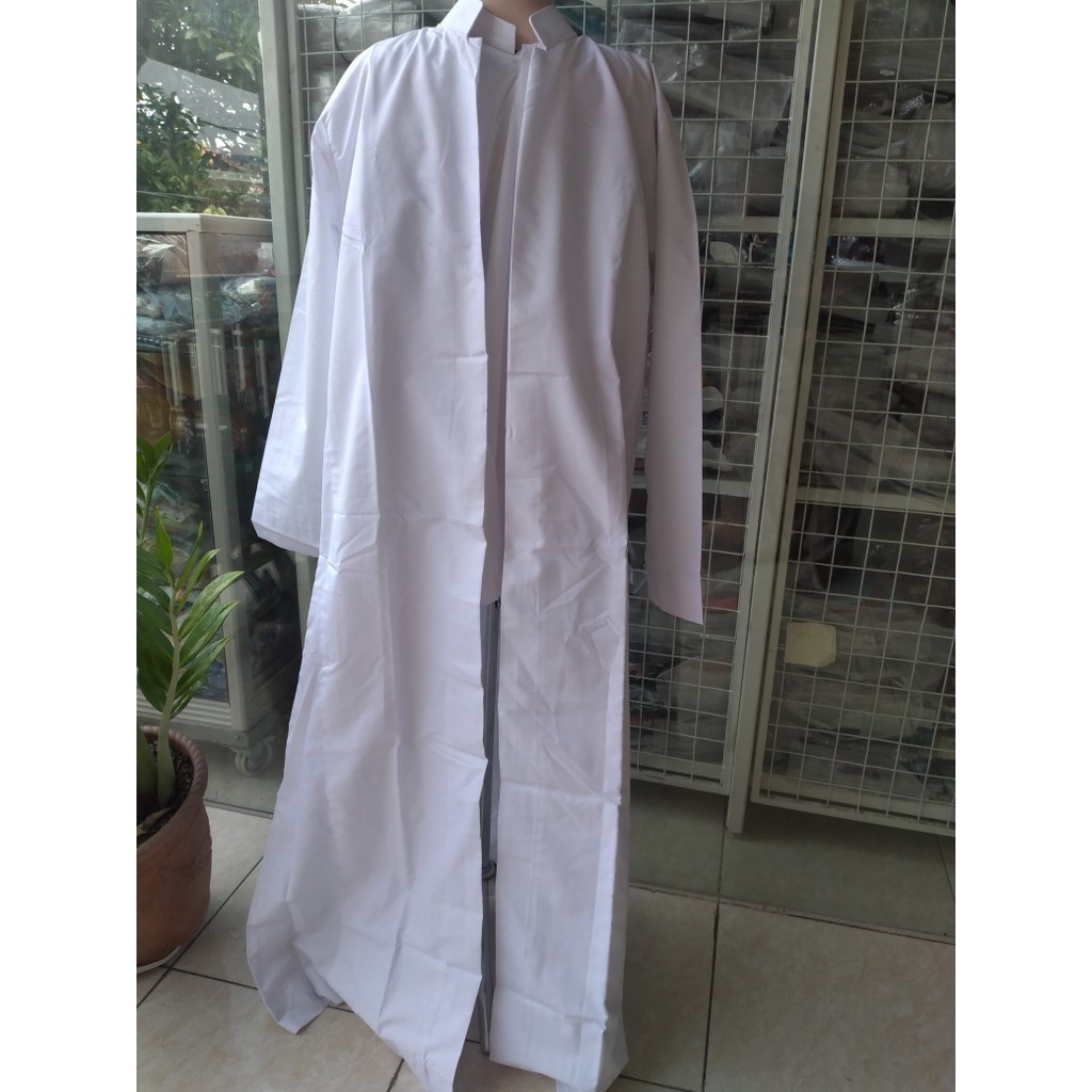 Ajmal Baju Gamis Jubah Luaran Outer Pria Katun Perlengkpan Haji Umroh