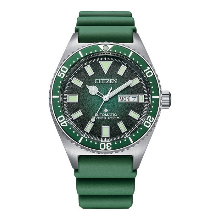 Jam Tangan CITIZEN Pria Original Promaster Marine CTZ NY0121-09X Diver Green