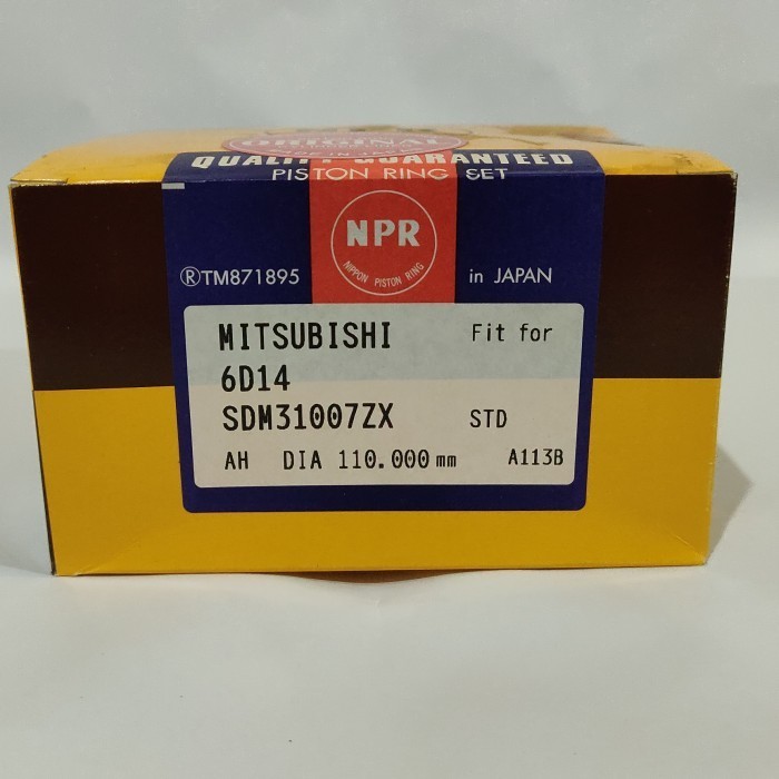 Ring Piston Mitsubishi 6D14 NPR Japan 100% asli