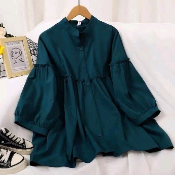 Atasan Wanita Lengan Panjang Putih Dalopa Blouse Jumbo Wanita Big Br
