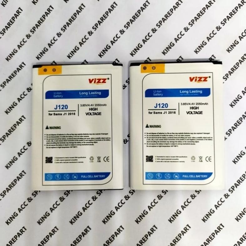 Baterai Batre Batere Battery Vizz Samsung Galaxy J120 J1 2016 Double Power