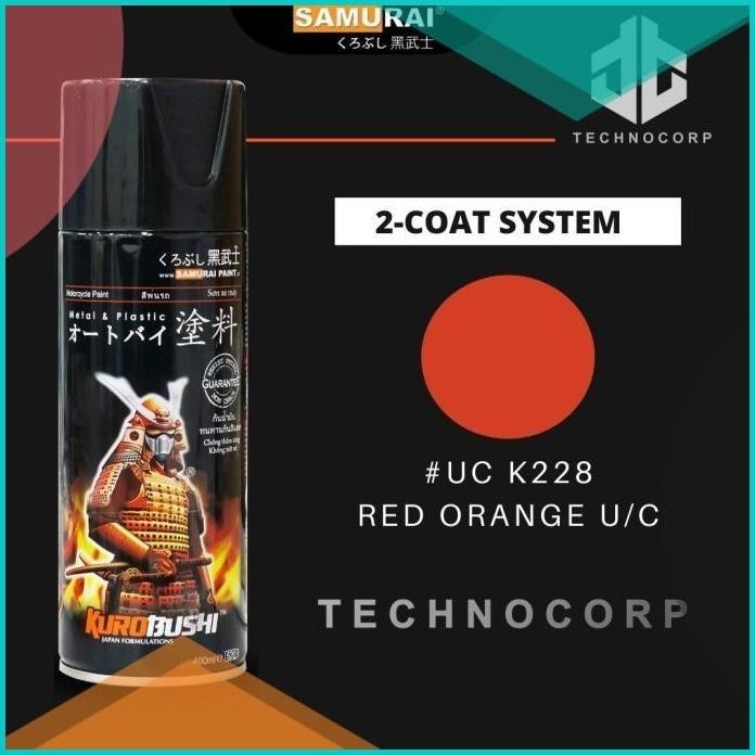 Cat Semprot SAMURAI PAINT UC K228 RED ORANGE / ORANGE KAWASAKI 19F3B20