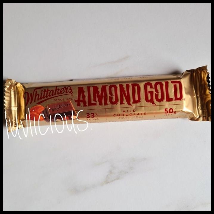 

Whittaker Whittakers Whittaker'S Almond Gold Milk Chocolate Bar Coklat