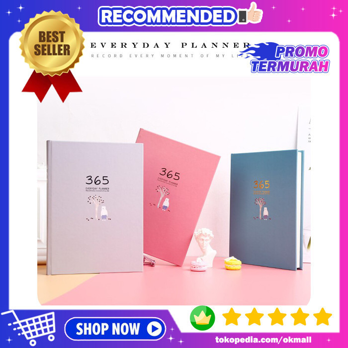 

Buku Catatan Note Diary Agenda Planner Harian Bulanan Tahunan 365 Hari