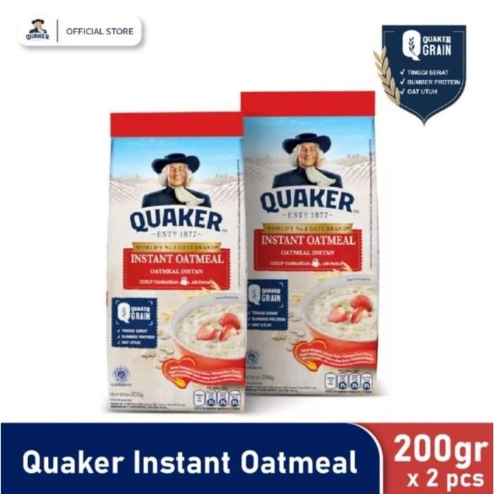 

BISA COD - QUAKER INSTANT OATMEAL 200 GR - TWIN PACK