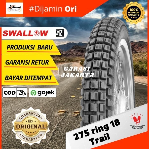 BAN MOTOR TRAIL SWALLOW UKURAN 275-18 RING 18 S-209 TRAIL SWALLOW