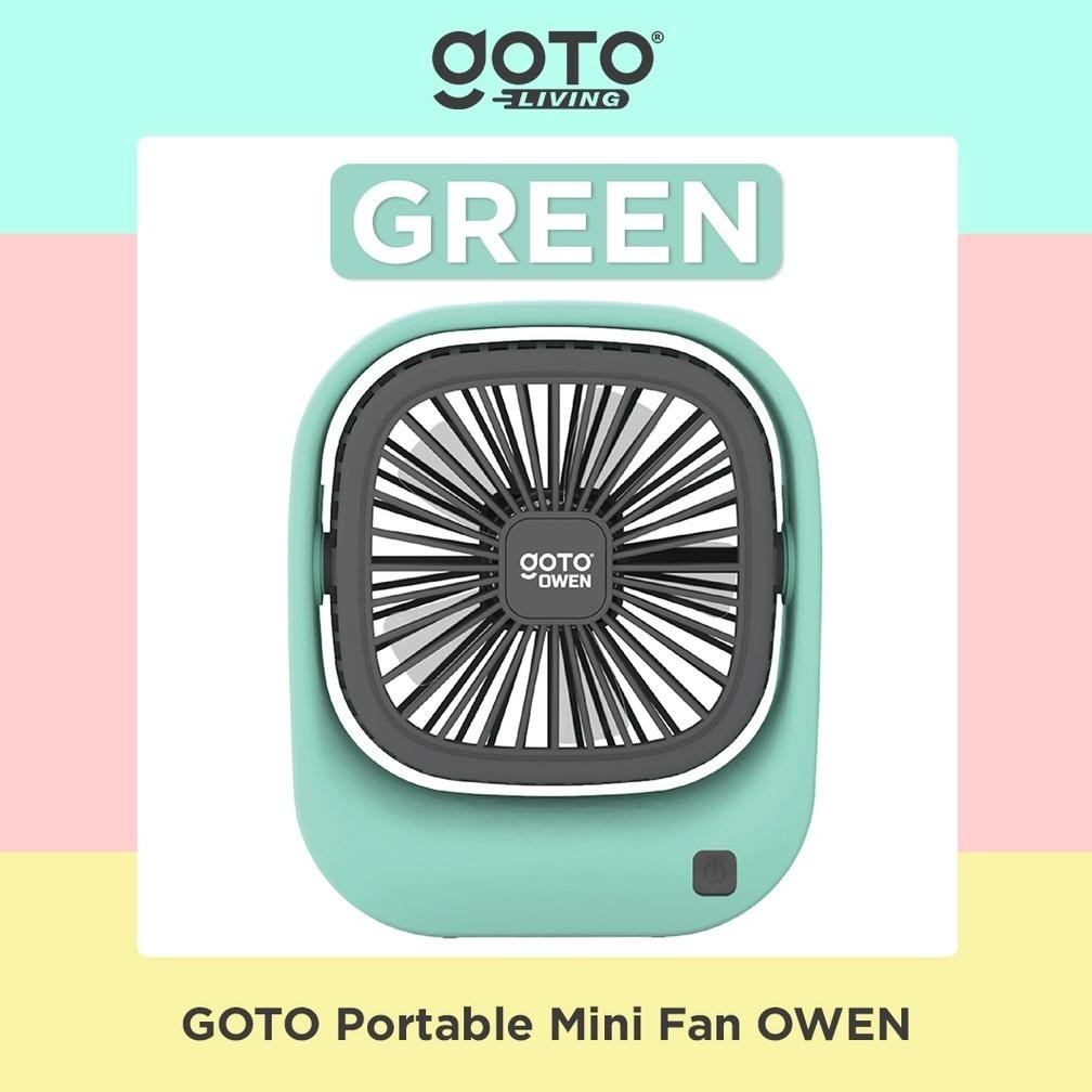 GOTO OWEN MINI FAN KIPAS ANGIN KECIL MEJA DUDUK PORTABLE USB CHARGER COD