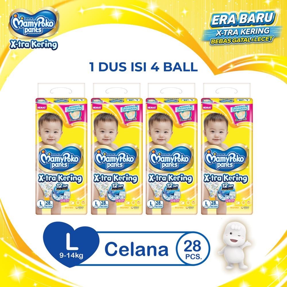 MamyPoko Pants Xtra Kering S38/M32/L28 Paket 1 Dus/Karton Telaris