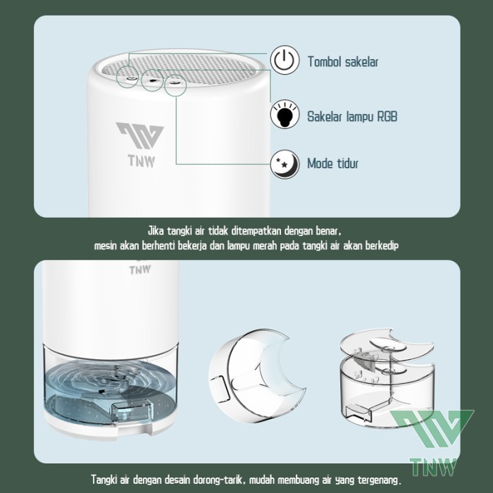 Tnw Dehumidifier Air Dryer Serap Kelembapan 2 In 1 Air Purifier Promo