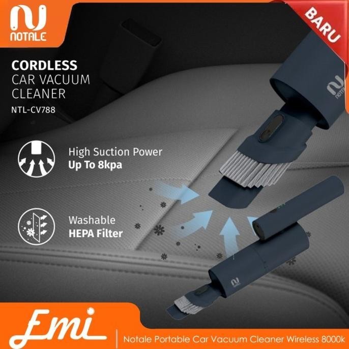 NOTALE PORTABLE CAR VACUUM CLEANER WIRELESS VACUUM MOBIL NEW