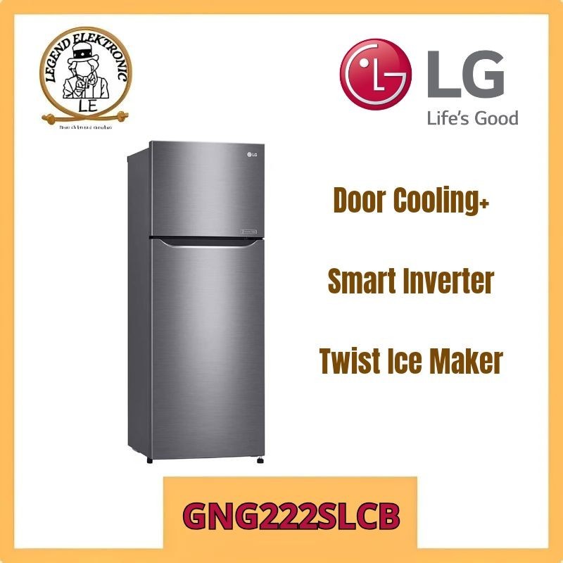LG GNG222SLCB KULKAS 2 PINTU 225 LITER SMART INVERTER / GNG222SLCB