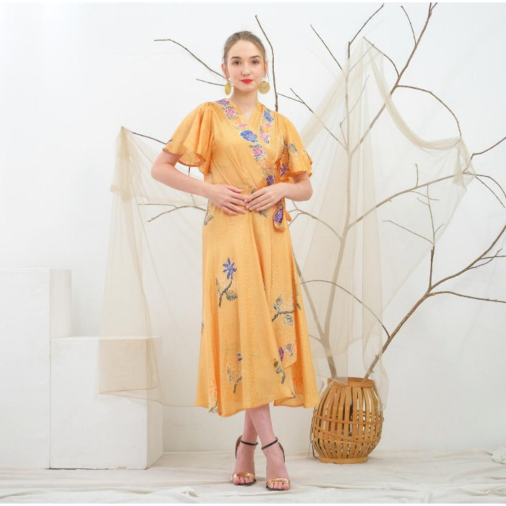 Rinjanie Batik - Dress Kimono Sunkiss - Viscose Premium - Dress Modern Wanita