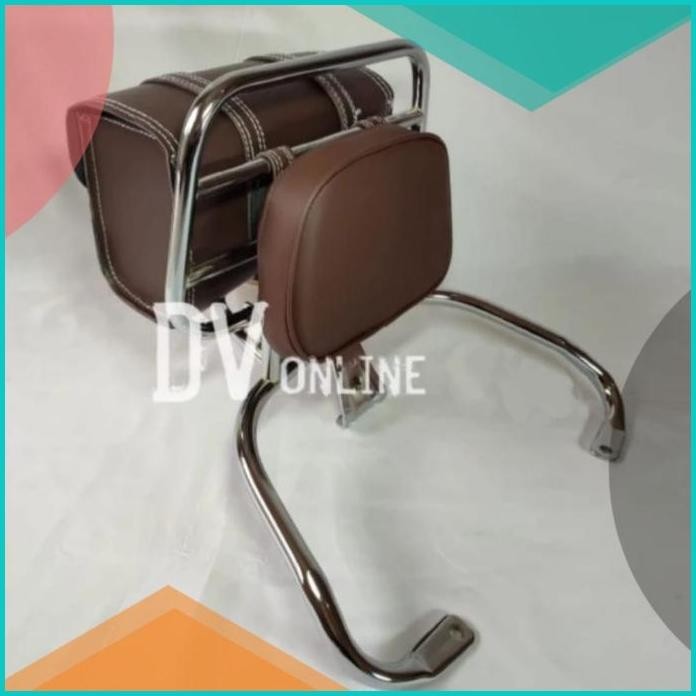 Aksesoris Back Rack Backrack Vespa Modern dan UwinflyT3+Tas & Bantalan