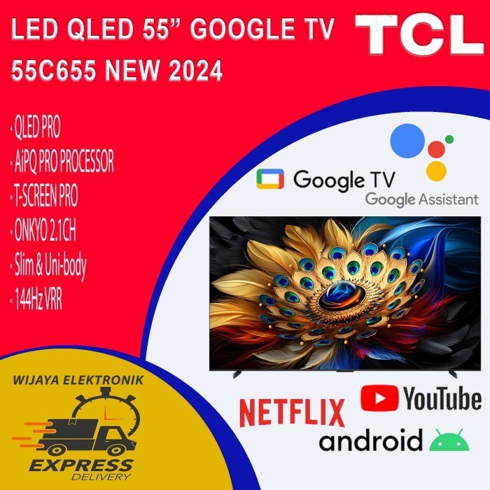 Promo Tv Led Tcl 55" Qled 4K 55C655 Android Tv / Tcl 55C655 .