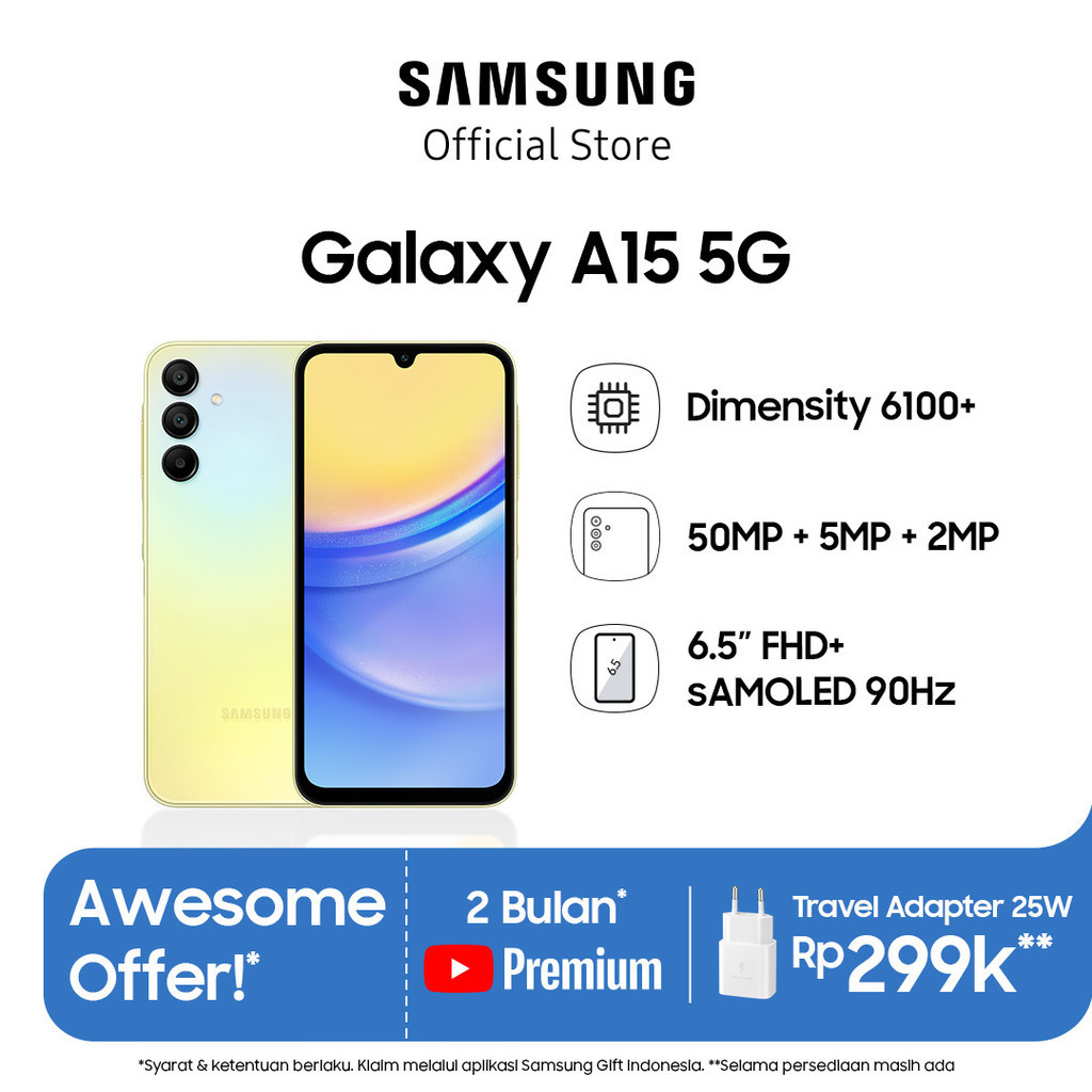 Samsung Galaxy A15 5G 8/256GB - Yellow