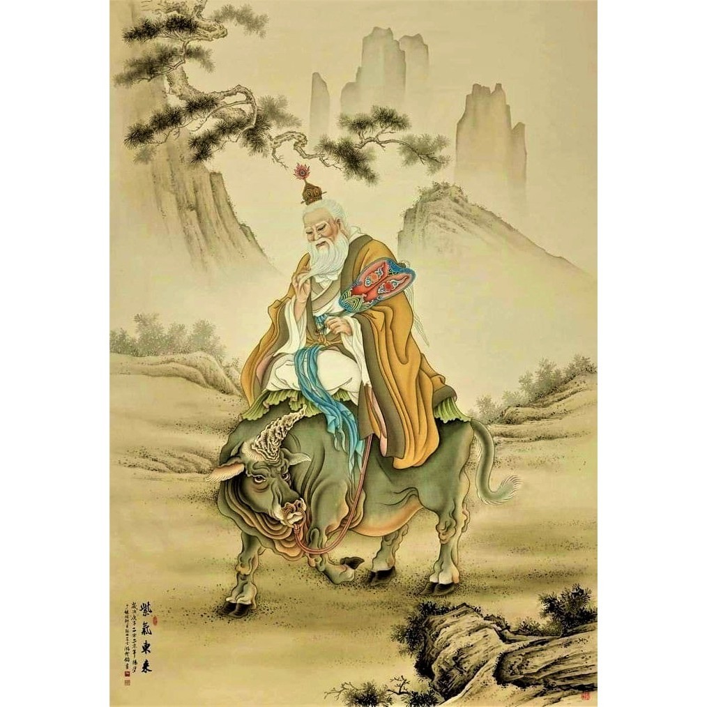 Repro Digital Lukisan Gambar Dewa Konghucu Tao China Maitreya Buddha