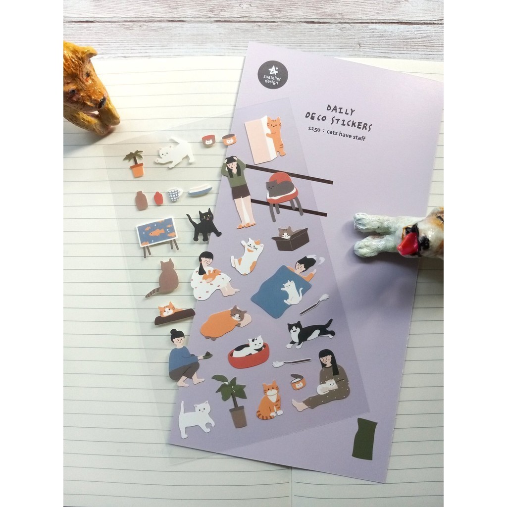 

SUATELIER Sticker No. 1150 cats have staff