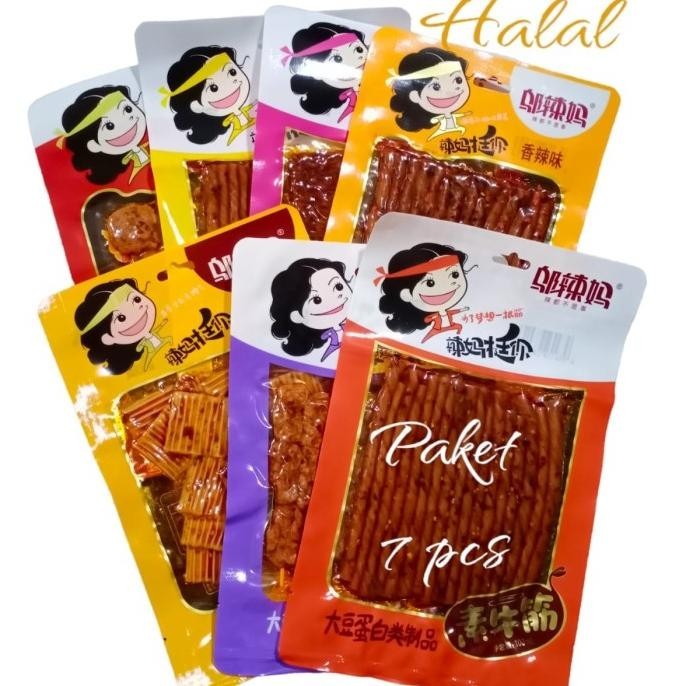 

Paket isi 7 campur Latiao Snack Original wulama P88L