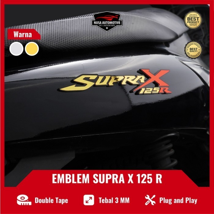 PALING BARU EMBLEM MOTOR SUPRA X 125 OLD HONDA DASI STIKER SIMBOL LOGO TAMENG ASTR