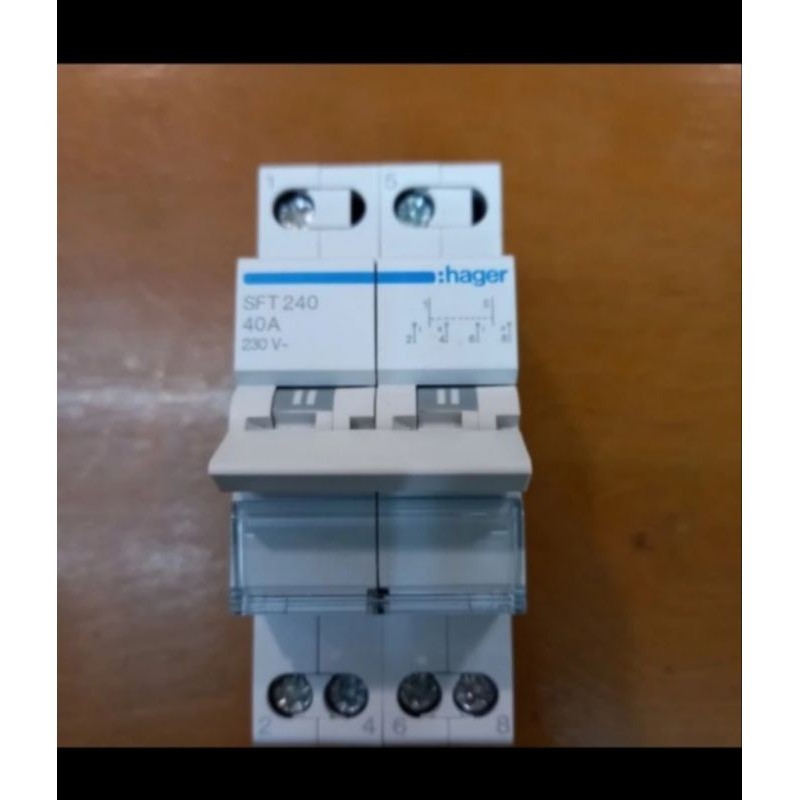 Hager MCB COS 2p 40a Change Over Switch SFT 240