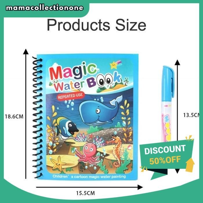 

GROSIR ONLY MAGIC WATER BOOK - BUKU GAMBAR ANAK - MAINAN MEWARNAI KUALITAS TERBAIK