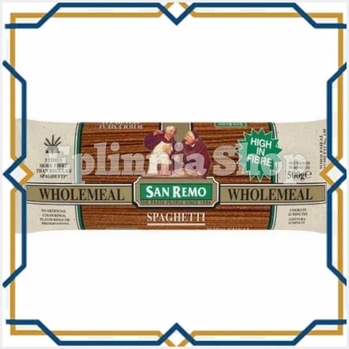 

[EPL] SAN REMO WHOLEMEAL SPAGHETTI 500 GR - PASTA HIGH FIBRE DURUM WHEAT