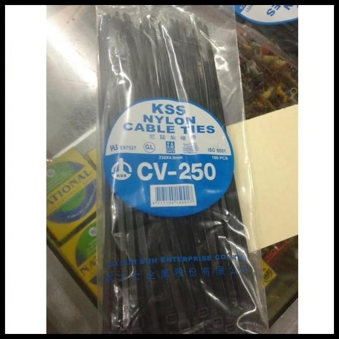 

GRATIS ONGKIR CABLE TIES KSS CV 250 / KABEL TIES KSS CV250 (HITAM/PUTIH) 100 PCS !!!!!