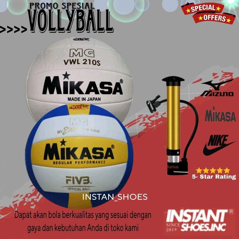Bola Volly Mikasa/Bola Volly SuperGold/Bola Volly Mv2200 Jahit/Bola Volly Mpuk