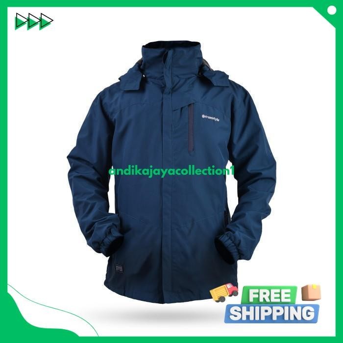 JAKET GUNUNG PRIA FREESTYLE WATERPROOF ANTI AIR TASLAN JAKET OUTDOOR TERBAIK