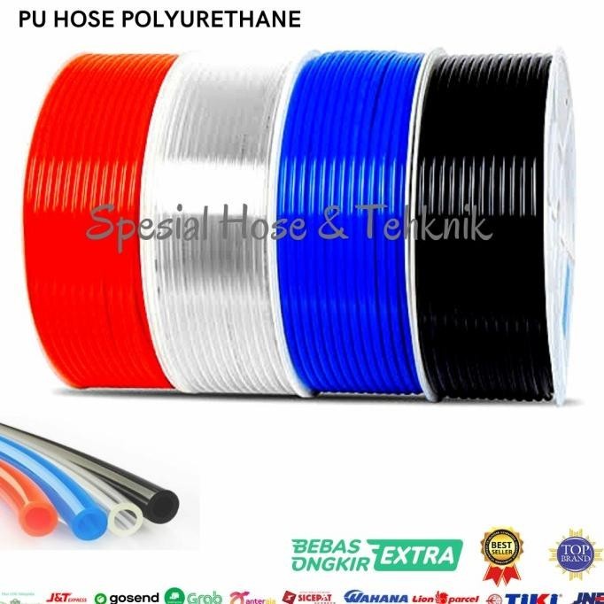 Selang Pneumatik PU POLYURETHANE 8 x 12 mm 1 Roll 100 Meter