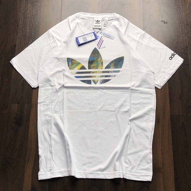 Kaos Pria Wanita ADIDAS - Coconuts Leaf Putih