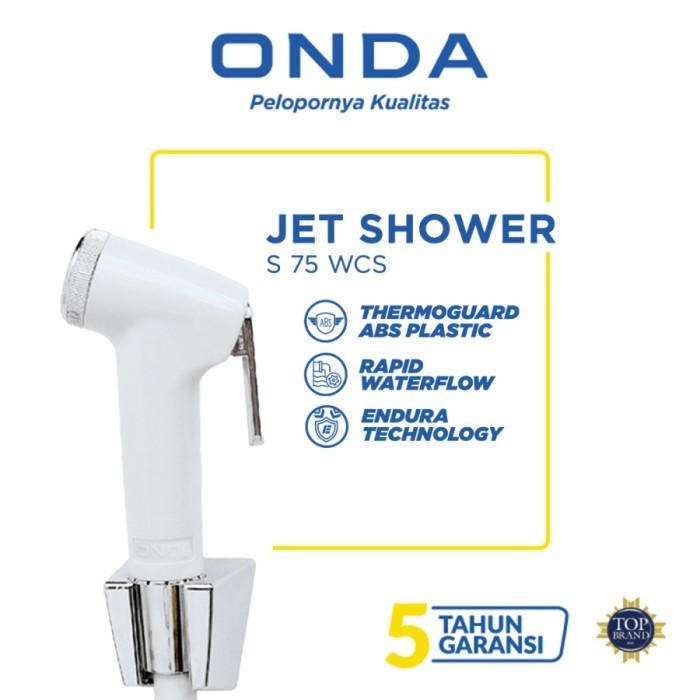 JET SHOWER ONDA S 75 WCS PUTIH // SHOWER TOILET DUDUK BIDET