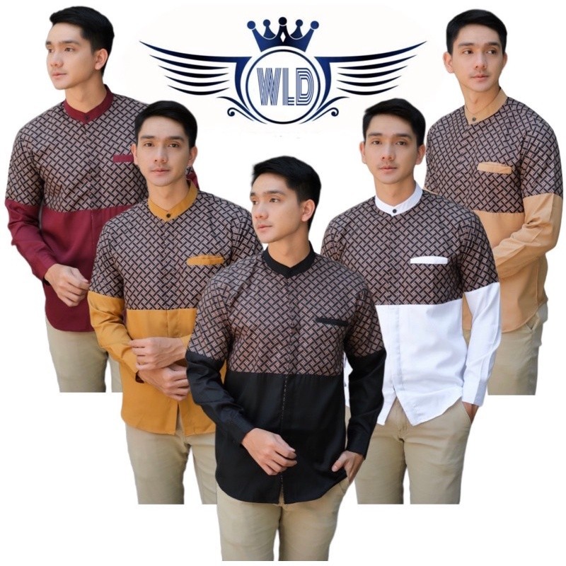 Promo Mega Sale 4.4 // BATIK WILDAN - Baju Koko Kurta Dewasa Lengan Pendek Material Catton Adem