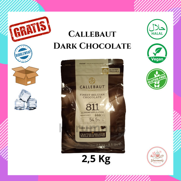 

Cabina Callebaut Dark Chocolate Couverture 811 54,5% Kemasan Asli 2,5Kg