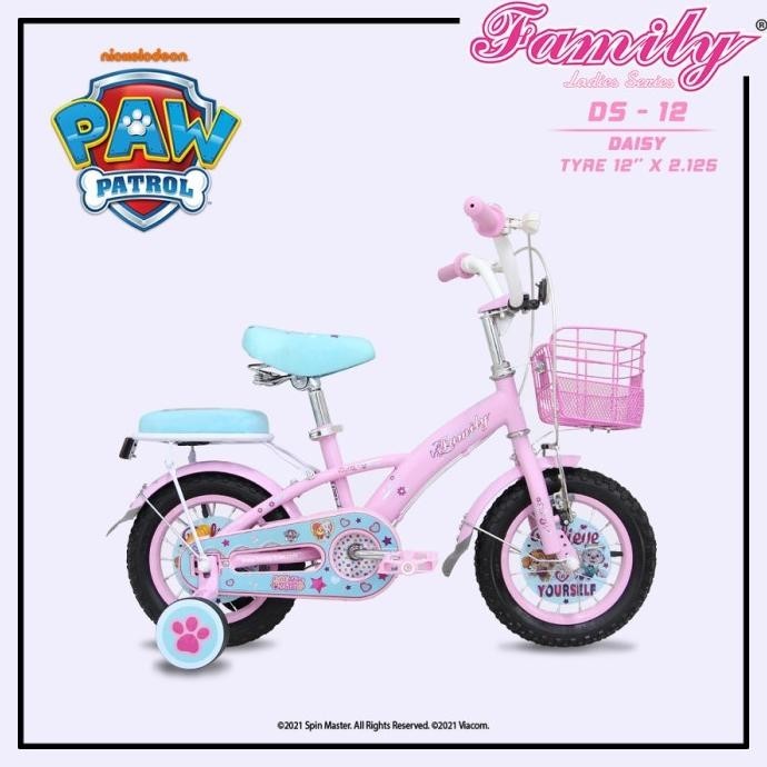 Sepeda Anak Family Daisy 12 Inci Ctb Steel 2-4 Tahun City Bike Zeoraveyy