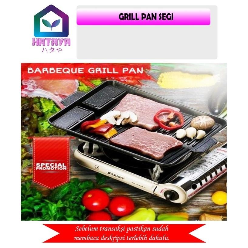 HATAYA - GRILL PAN SEGI / YAKINIKU / BBQ/BBQ SEGI/PEMANGGANG/PEMANGGANG ANTI LENGKET/BBQ ANTI LENGKE